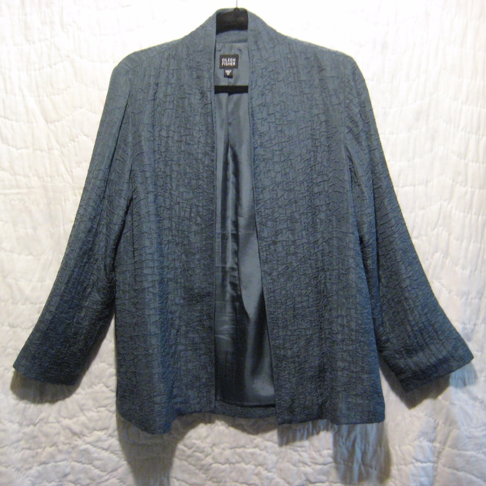 Eileen Fischer silver blue Jacket